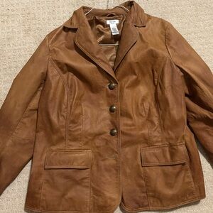 Women Brown Leather Jacket